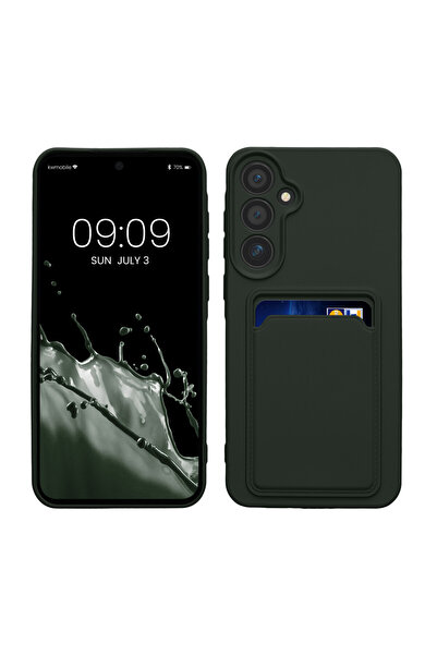 KWmobile Case for Samsung Galaxy A55 5G, Dark Green, Silicone, KWM000021TH003C