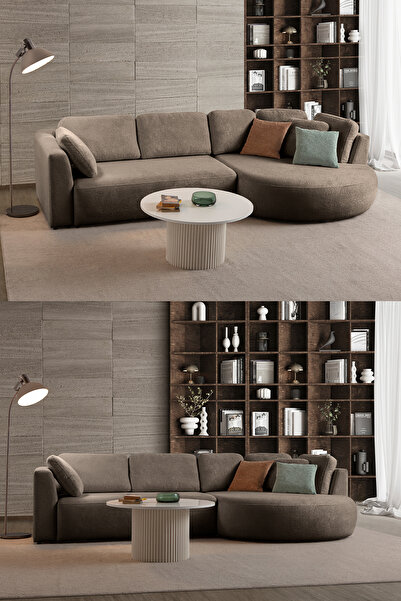 Eymense Venezia Köşe Koltuk Kahverengi Sağ Köşe