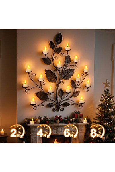 SoulBay Rechargeable Tea Lights with Remote, 12pcs Flameless Flickering LED Candles