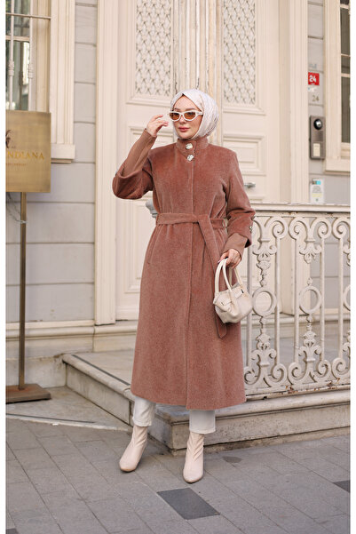 VİESTE ANGORA KOLU TRİKOLU UZUN KABAN