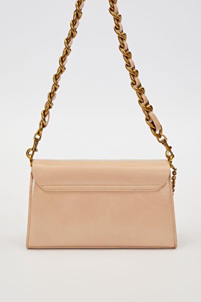 Levidor Mink Heart Accessory Detailed Shoulder Bag