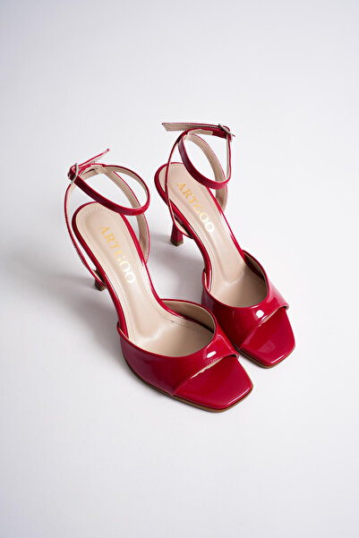 Artgoo Women's Red Ankle Strap Daily Comfortable Classic Heeled Shoes