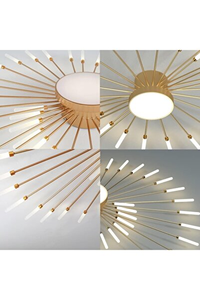 trandafi led LED Chandelier Nordic, 19 Light Sources, Acrylic, Gold - Stea Design 8922/18FGD