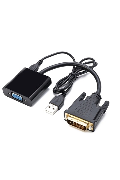 OEM HDMI-VGA adapter cable, male-female, 0.2m, without 3.5mm audio jack