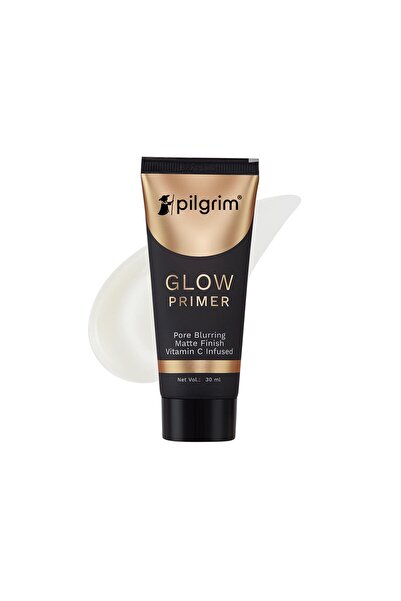 Pilgrim Glow Primer 30 ml - Lightweight Gel, Velvety Matte, Blurs Pores, Vit C+E
