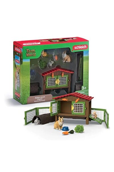 SCHLEICH комплект фигурки - зайчешка клетка със зайчета