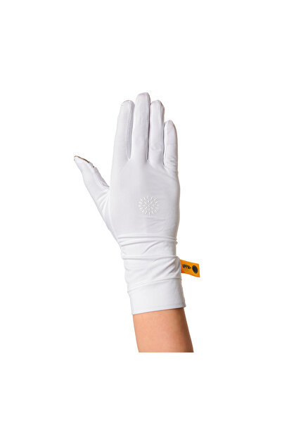 ISHRAQ Sun protection driving gloves, white, bright