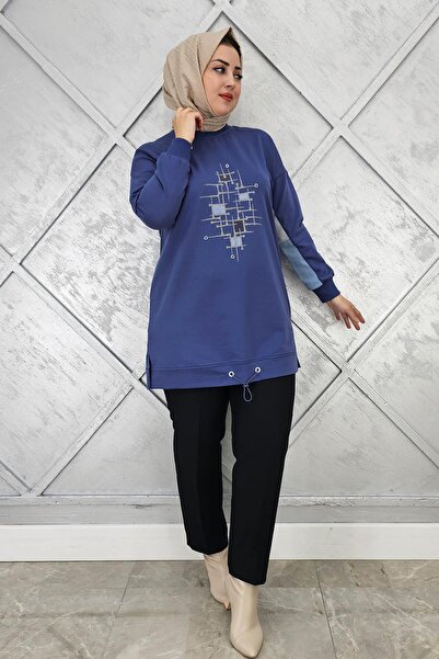 PYS KADIN BASKI DETAYLI TESETTÜR TUNİK