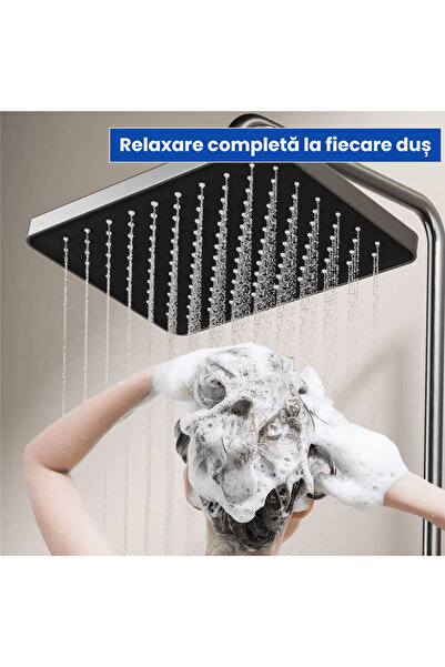 OferteTop 4-in-1 Smart Shower Faucet with Thermostat, Digital Display and LED Lighting