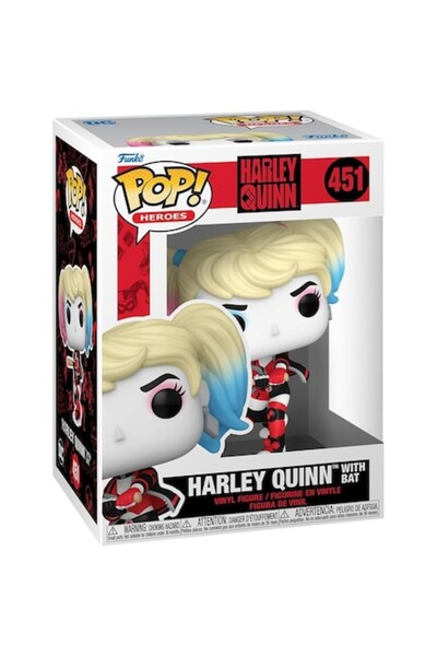 Funko Фигурка - Pop! Heroes - Харли Куин с прилеп, Многоцветна, 8.5 см