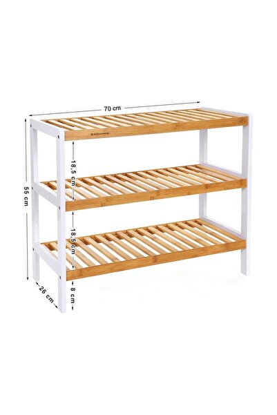 ASTERA 3 Katlı, Bambu, Ayakkabı Rafı, Koridor, Giriş Alanı, Düzenleyici, Şık