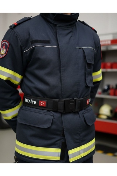 a+ aksoy tactical حزام بالاسكا مكتوب عليه شعار الإطفاء مع العلم التركي