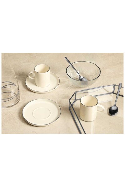 Porland , 2 Kişilik, Porselen, Çay Fincan Takımı, 200 Cc, Şık Set,