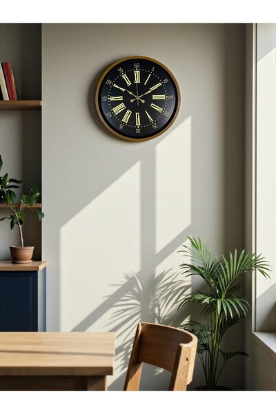 DENİSAM Zentime 36 cm Brown Wall Clock