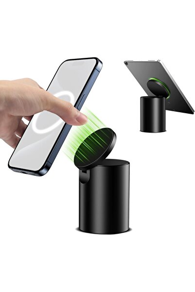 Elitehood حامل هاتف مغناطيسي من الألومنيوم عالي التحمل للمكتب (متوافق مع MagSafe، مقاس 4.7-11 بوصة)