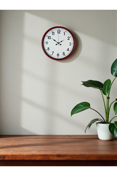 Hangora Zentime 36 cm Red Decorative Wall Clock