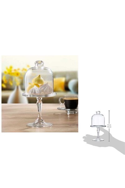 Paşabahçe , Patisserie, Mini, Ayaklı, Kapaklı, Servis Tabağı, Kek Standı 20x1...