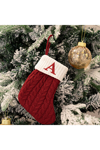 OEM Cute Letter - Christmas Socks - Creative Christmas Tree Pendants - Christmas Tree Wire Knitted Socks