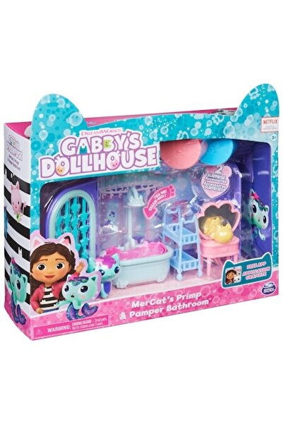 Gabby's Dollhouse Casa de păpuși a lui Gabby Mercat Primp Pamper Cameră de ba...