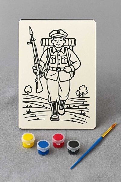 Bebek Özel لوحة نموذجية خشبية قابلة للطلاء للأطفال مع حامل موديل 001