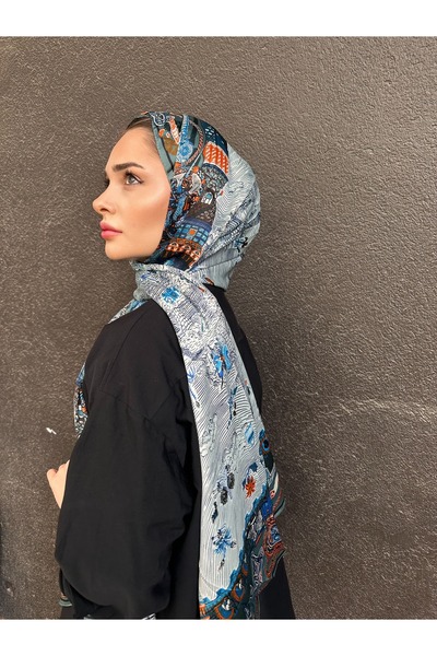 tomrisboutique Luxury Voile Silk Shawl Hijab Foulard Scarf Shawl Ethnic Patte...