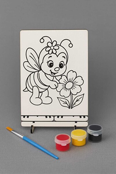 Bebek Özel Children's Wooden Paintable Desktop Model Board with Legs Model 056