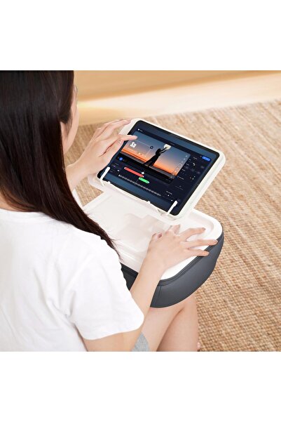 Elitehood Tablet Kindle Holder Pillow, Angle Adjustable iPad Stand for Bed (4-15.6inch)