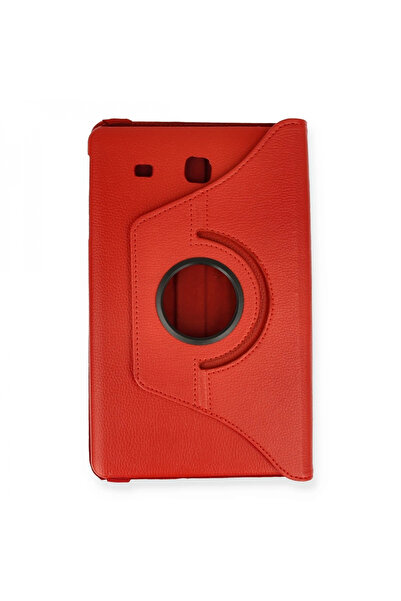 byhodi Samsung Galaxy T560 Tab E 9.7 Case 360 Tablet Leather Case - Red