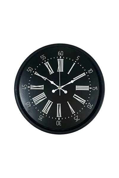 DENİSAM Zentime 36 cm Black Decorative Wall Clock