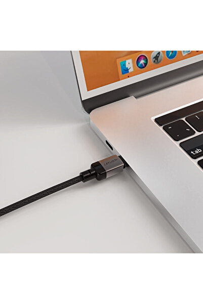 Acefast Charging Cable USB-C to USB-C, High-Speed 60W, 1.2m Length, Nylon Braided Design - Black