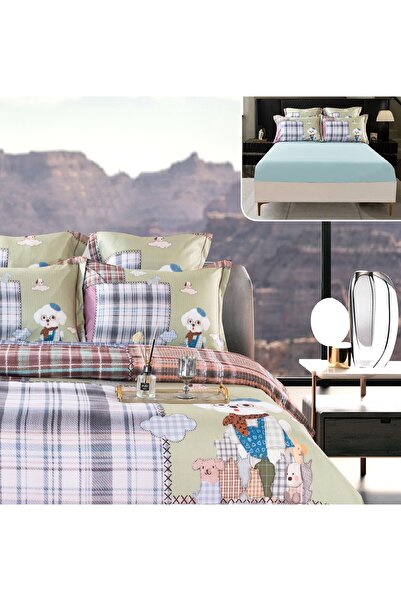 CHIRASO CHIRASO Lingerie Set, Thick Satin, 6 pieces, in box, with Fitted Sheet with ELASTIC 180x200+30cm