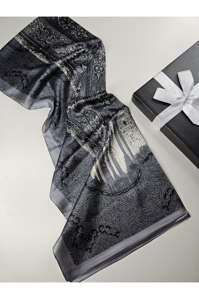 tomrisboutique Luxury Voile Silk Shawl Hijab Foulard Scarf Shawl Ethnic Patte...