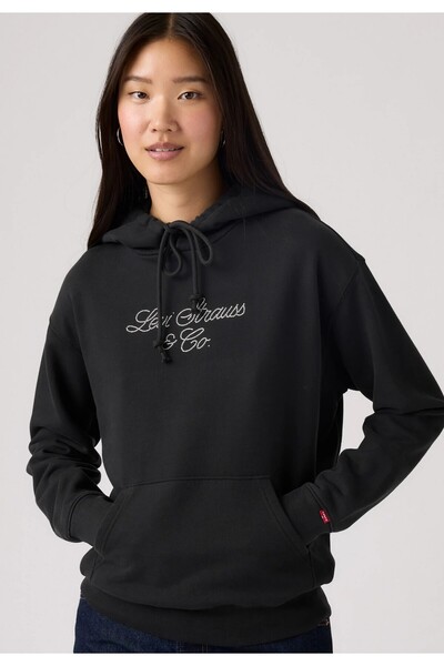 Levi's Graphic Heritage Hoodie Sweatshirt Women Black