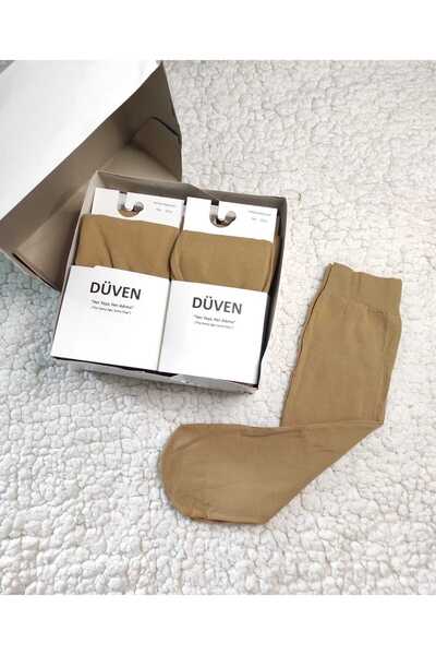 DÜVEN 12 Pieces Cotton Knee-Length Mat Extra Soft Skin Pants Socks