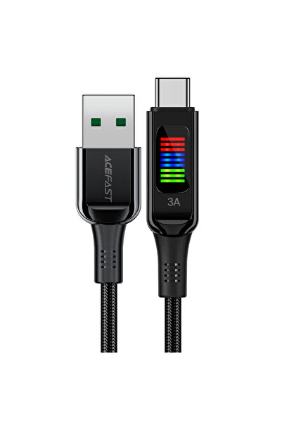Acefast Charging Cable A to USB-C 60W , E-Marker Chip, 3-Color Voltage Indicator, 1.2m Nylon Braided