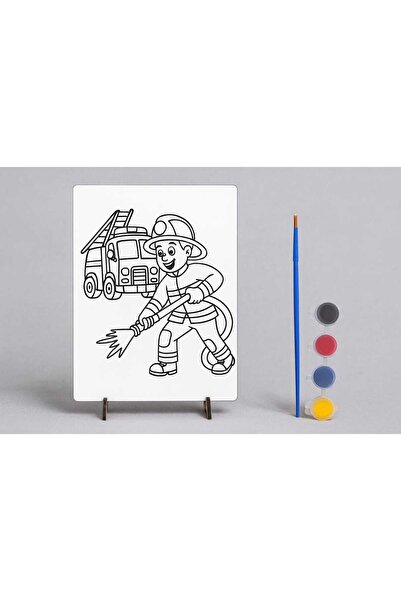 Bebek Özel Children's Wooden Paintable Desktop Model Board with Legs Model 035