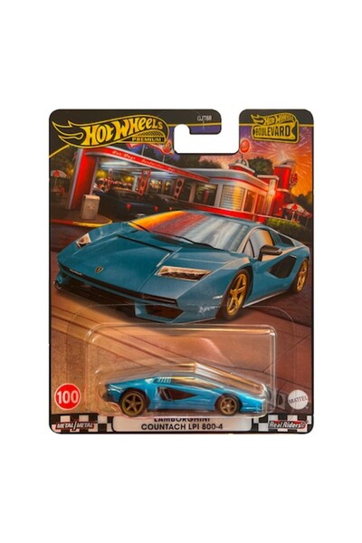 HOT WHEELS Mașină Premium Boulevard, Lamborghini Countach LPI 800-4, 1:64, Al...