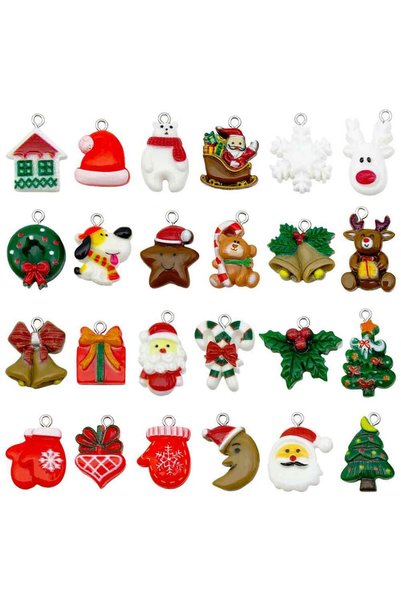 Morvena Picks Accesorii de Crăciun din rășină - Ciorapi de Crăciun - piese în...