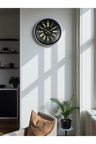 Marsilyan Zentime 36 cm Gray Decorative Wall Clock