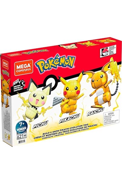 mattel MEGA Contrux Pokemon construiește și expune Trio de Evoluție Pikachu (...
