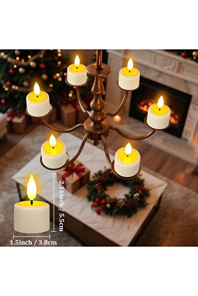 SoulBay 6-Pack Rechargeable Flameless LED Tea Lights with Magnetic Charging Base & Remote