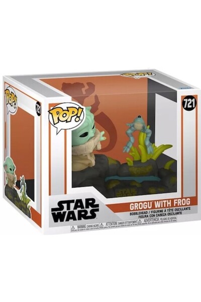 Funko Pop! Star Wars Grogu с жаба (Bobblehead), Многоцветен, 11.4 см