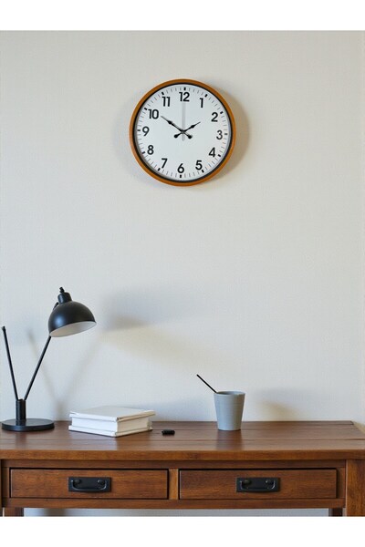 Marsilyan Zentime 36 cm Orange Decorative Wall Clock