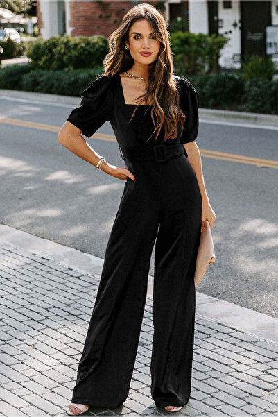 WildFashion Fashion jumpsuit made of elastic velvet material L895-1