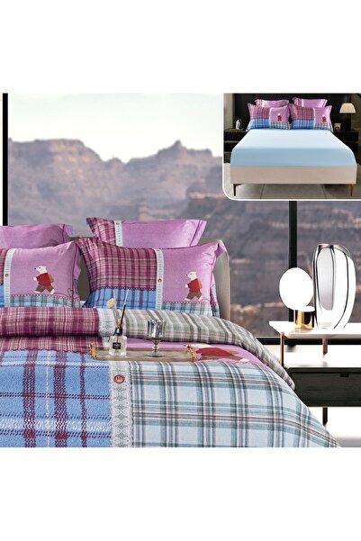 CHIRASO CHIRASO Lingerie Set, Thick Satin, 6 pieces, in box, with Fitted Sheet with ELASTIC 180x200+30cm