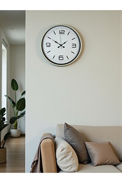 Marsilyan Zentime 36 cm Cream Decorative Wall Clock