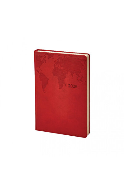 nesnelgift Thermo Leather Dated World Map Patterned Agenda 2026