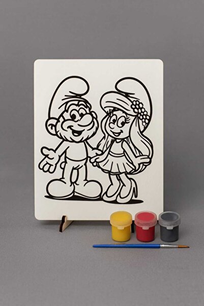 Bebek Özel لوحة نموذجية خشبية قابلة للطلاء للأطفال مع حامل موديل 072