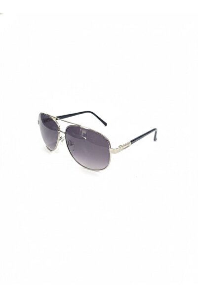 REX Men's sunglasses with a lightweight metal frame, black and silver color 13814