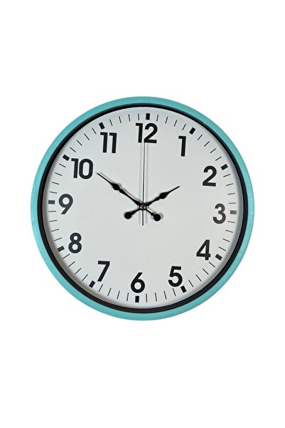 DENİSAM Zentime 36 cm Turquoise Decorative Wall Clock